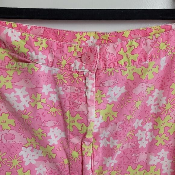 VINTAGE LILLY PULITZER Hippo Print Pants - Picture 3 of 13